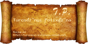 Turcsányi Polixéna névjegykártya